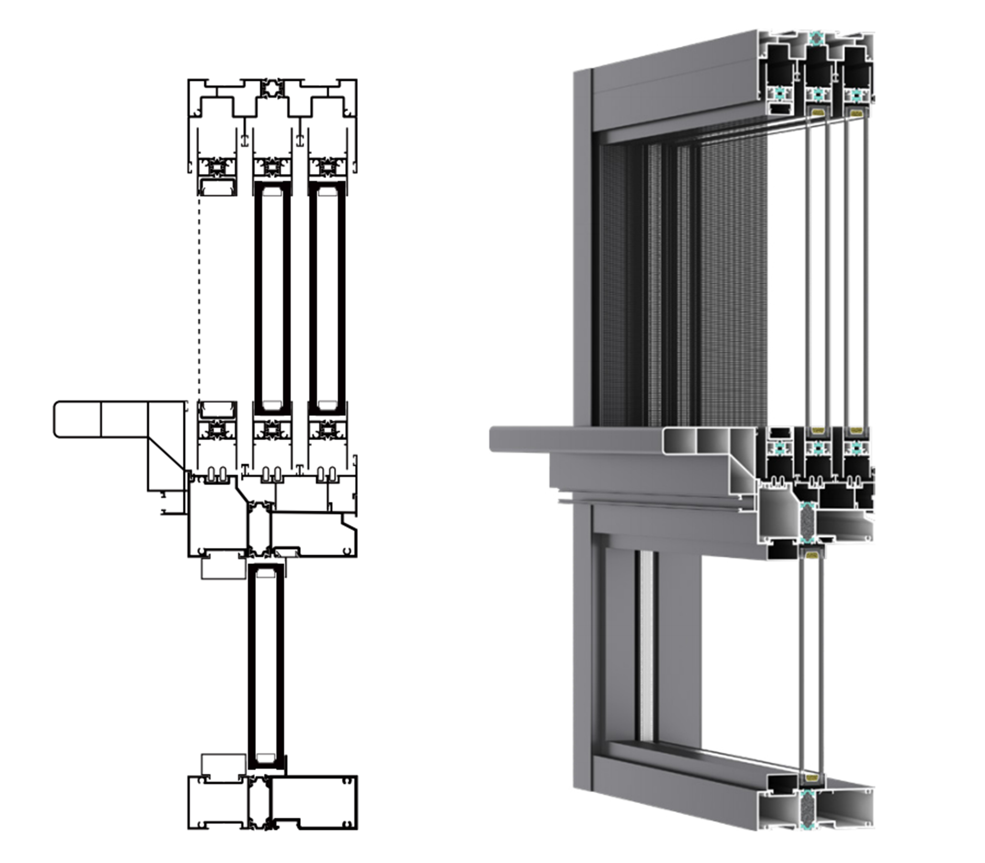 2 sliding basement windows